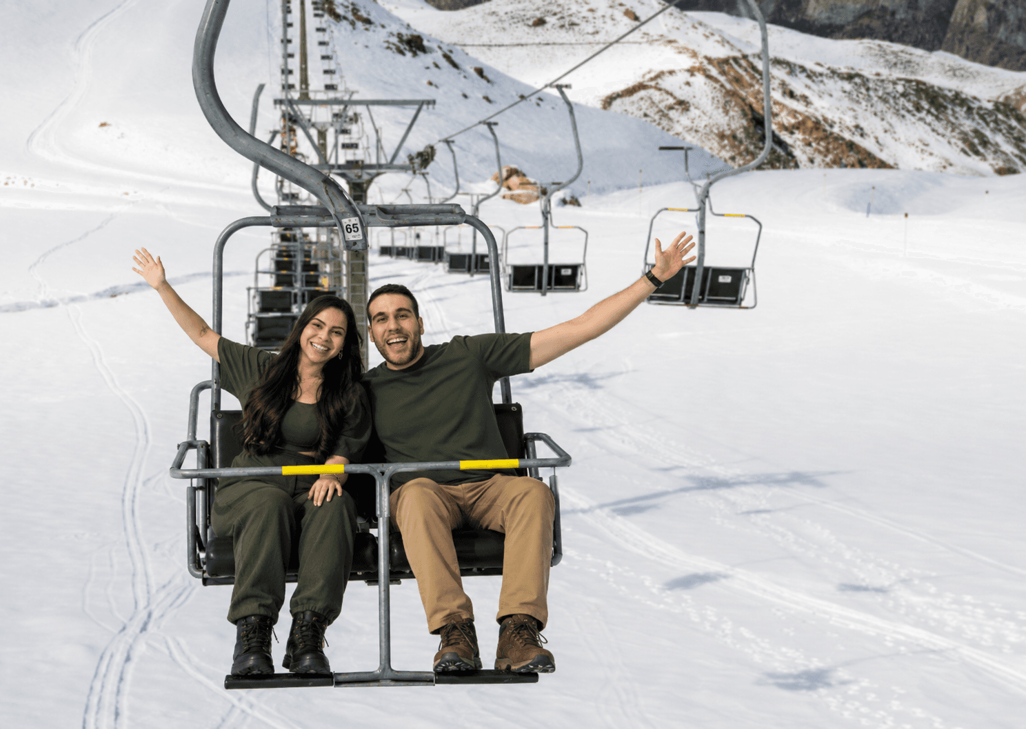Passeio de teleférico no Valle Nevado